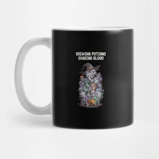 Witches, zombies and vampires halloween party Mug